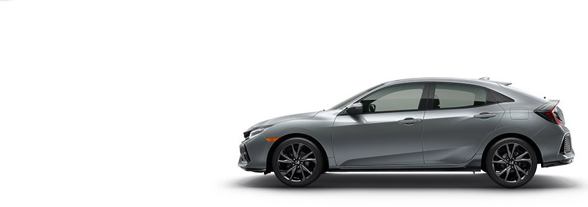 Honda Civic Hatchback Profile on White Background